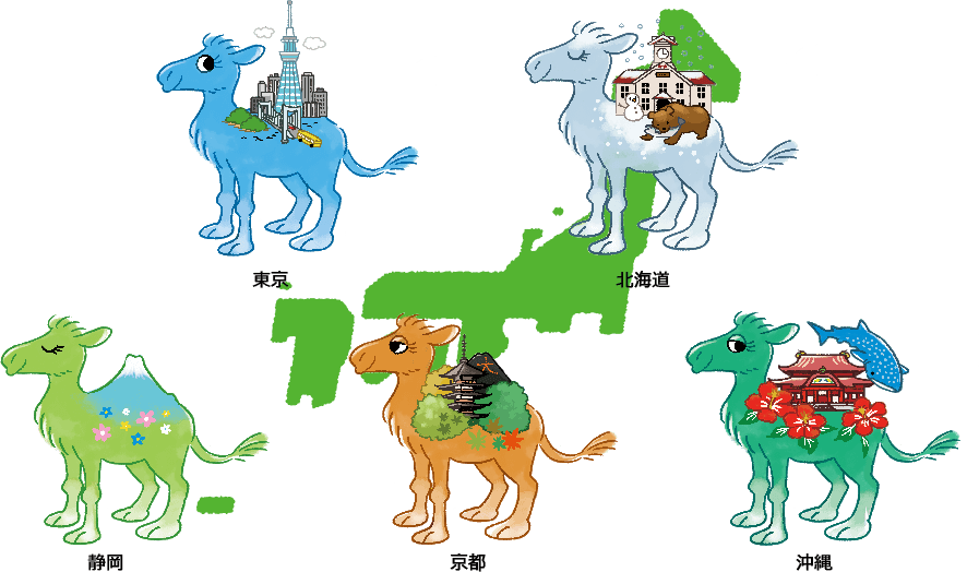 東京・北海道・静岡・京都・沖縄